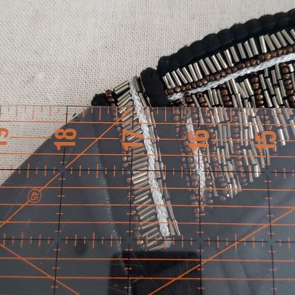 Slate & Willow Jacket Womens XL Black Leather Beaded Shoulder Leather Moto - Picture 12 of 12